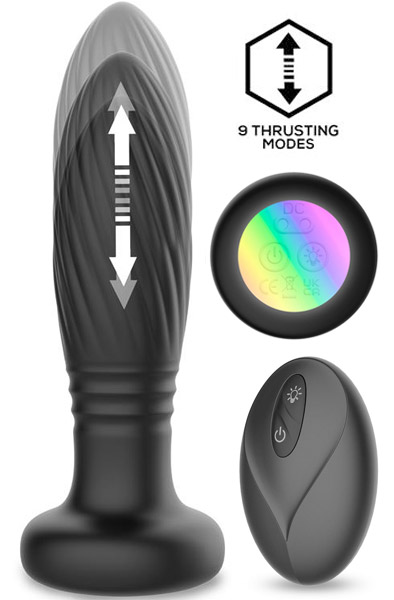Tainy Thrusting Led Lighted Anal Plug With Remote