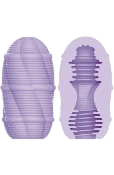 Produktfoto för Smooth Stripes Cupid Masturbator Egg Purple
