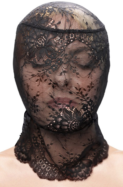 Fetish & Fashion Lace Hood Black BDSM mask