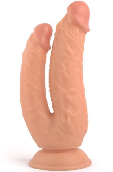 Realistic Penis Double Penetration Flesh 21 cm Dubbeldildos |  | Intimast