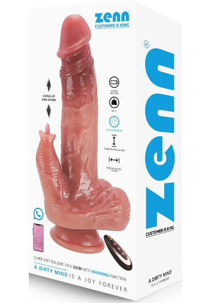 Super Soft Realistic Warming Function Dick 22 cm Dildo med vibrator |  | Intimast