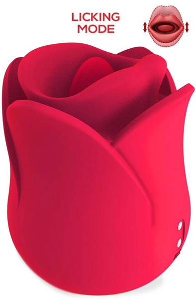 Meryl Rose Shaped Vibe Stimulator With Tongue Klitorisstimulator |  | Intimast