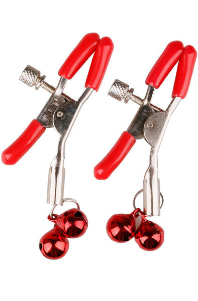 Double Bell Nipple Clamp Red Bröstvårtsklämmor |  | Intimast