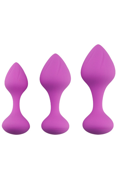Silicone Anal Plug Set Purple Analleksaker i set |  | Intimast