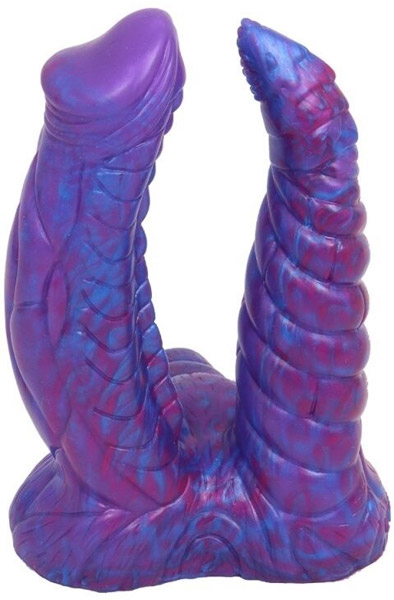 Bad Demon Double Dildo Orphox Purple 18,5 cm Dragon dildo |  | Intimast