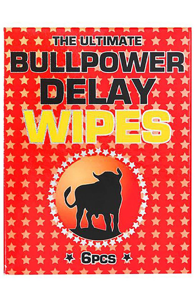 Bull Power Wipes Delay Sachets 6x2ml Uthållighetshöjande gel |  | Intimast