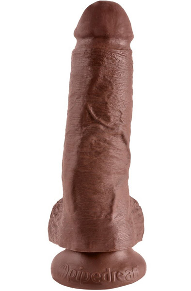 Pipedream Cock With Balls Brown 22,5 cm Realistisk dildo | | Intimast