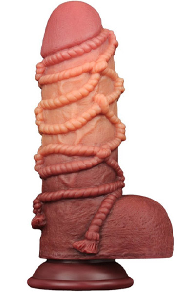 Dual Layered Silicone Cock With Rope 24,5 cm XL dildo | | Intimast