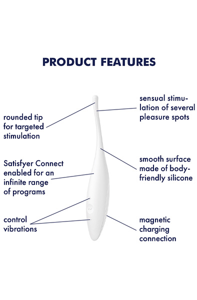 Alternativ bild 1 för Twirling Joy Pinpoint Vibrations App Control Vibratorer
