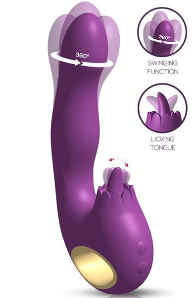 Toka Vibe, Swinging & Stimulating Licking Tongue Rabbitvibrator |  | Intimast