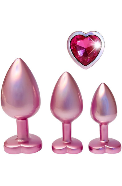 Gleaming Love Pearl Plug Set Pink Analpluggar paket | | Intimast