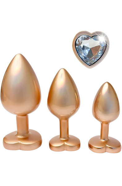 Gleaming Love Pearl Plug Set Gold Analpluggar paket | | Intimast