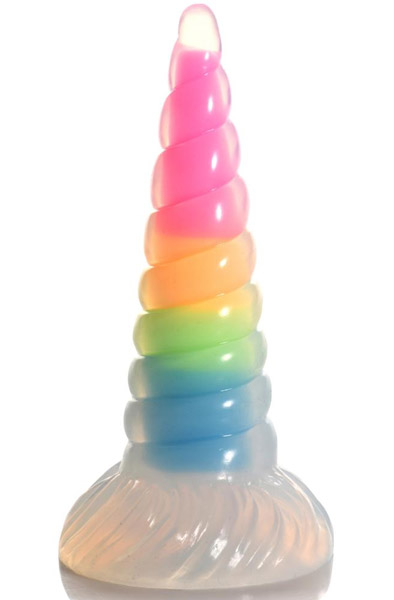 Luminescent Rainbow Silicone Dildo 20 cm Dragon dildo | | Intimast