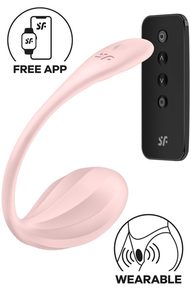 Satisfyer Ribbed Petal App Vibrator Appstyrt vibrerande ägg