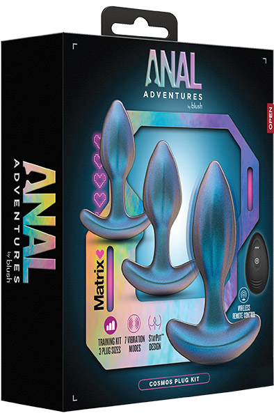 Anal Adventures Matrix Cosmos Plug Kit Analplugg med vibrator | | Intimast
