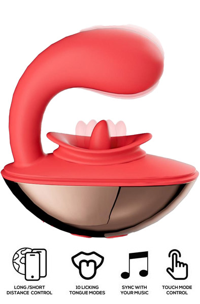 Rondy Vibrating & Licking Tongue With App Vibrator | | Intimast