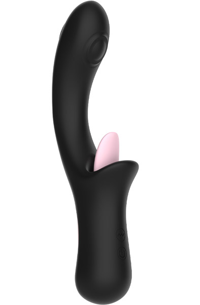 Clitoral Licking G-Spot Tapping Vibrator Black G-punktsvibrator |  | Intimast