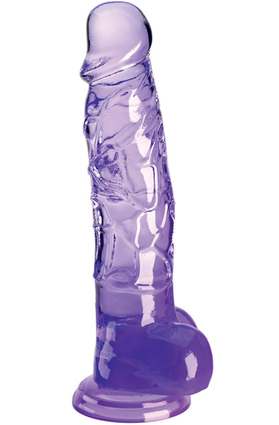 King Cock Clear With Balls Purple 20 cm Dildo | | Intimast