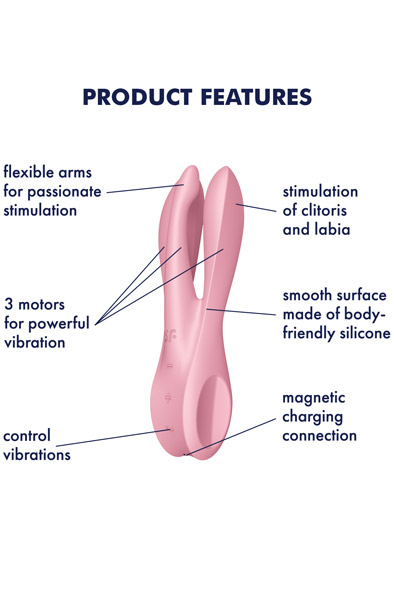 Alternativ bild 1 för SATISFYER Threesome 1 - ROSA