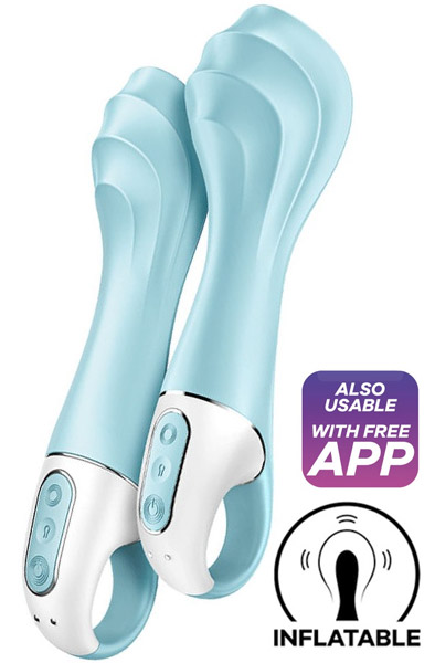 Satisfyer Air Pump Vibrator 5+ Blue G-punktsvibrator |  | Intimast