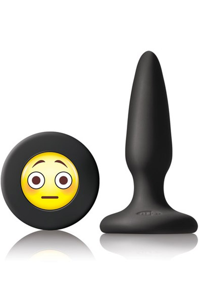 Produktfoto för Moji's OMG Svart Mini Silikon Plug med Emoji