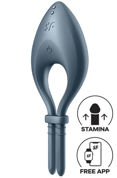 Satisfyer Bullseye Ring Vibrator Dark Blue Penisring med vibrator | | Intimast