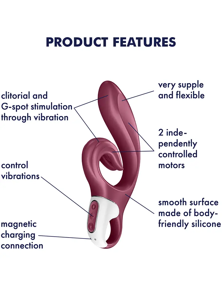 Alternativ bild 1 för SATISFYER LOVE ME RABBITVIBRATOR - RÖD