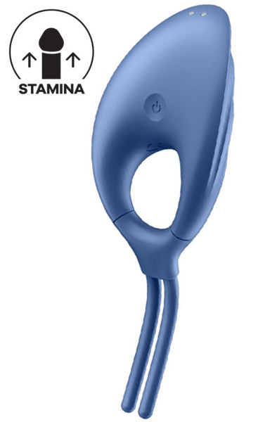 Satisfyer Swordsman Vibrating Cock Ring Blue Penisring med vibrator | | Intimast