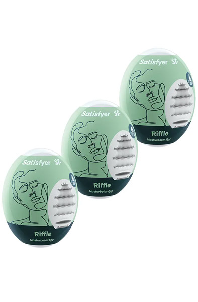 Satisfyer Masturbator Egg Riffle 3-pcs Onaniägg | | Intimast