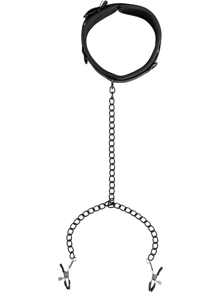 Virgite Collar With Nipples Clamps Halsband med bröstklämmor |  | Intimast