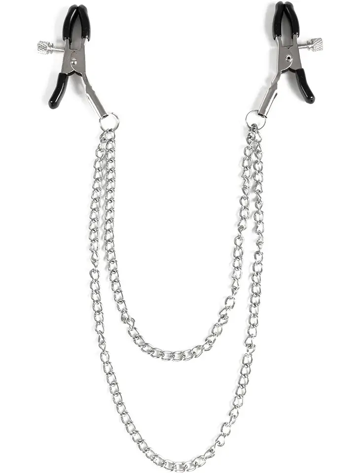 Virgite Nipple Clamps With Double Chain Bröstklämmor med kedja |  | Intimast
