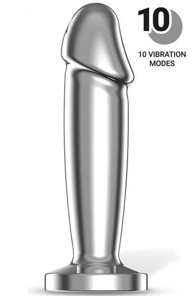 Sarmy Vibrating Chrome Anal Plug Small Analdildo med vibration |  | Intimast