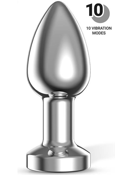 Dimpor Vibrating Chrome Anal Plug Large Analplugg med vibrator |  | Intimast