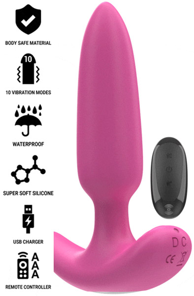 Ross Anal Plug 10 Vibrations Remote Control Analplugg med vibrator |  | Intimast