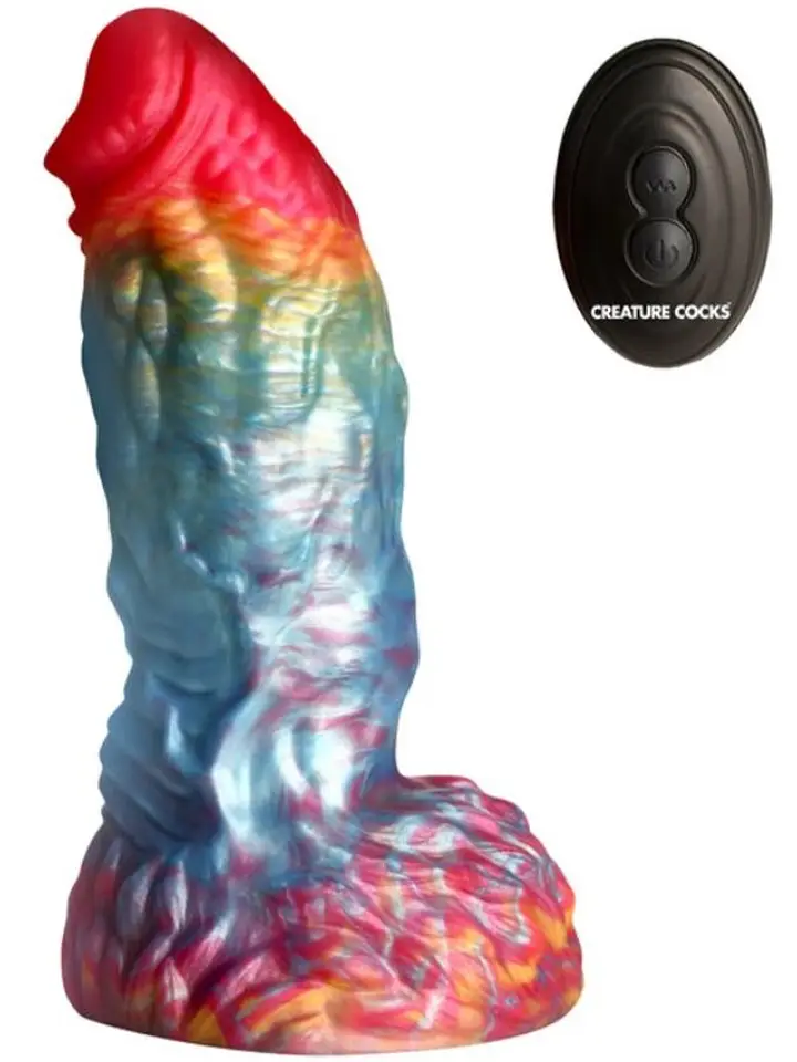 Rainbow Phoenix Vibrating Dildo 17,3 cm Dragon dildo |  | Intimast