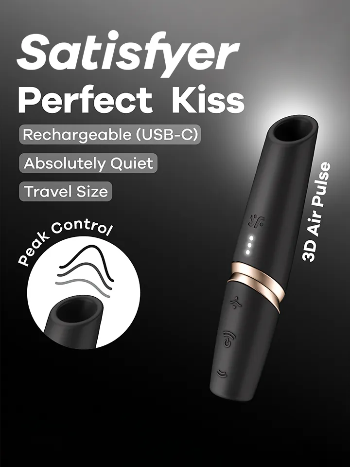 Satisfyer Perfect Kiss Air Pulse Vibrator Lufttrycksvibrator | | Intimast