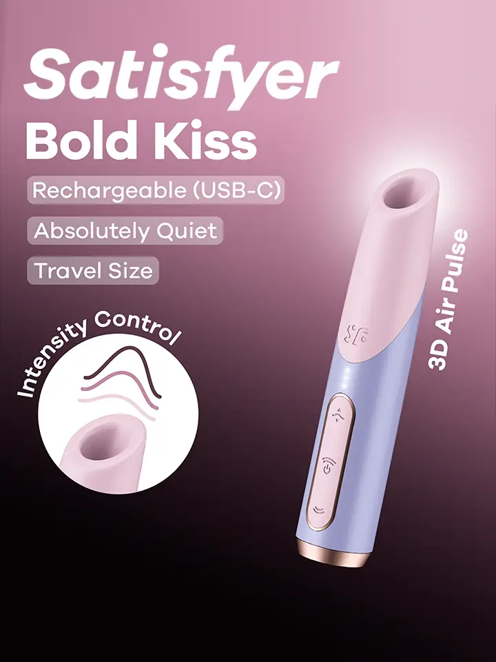 Satisfyer Bold Kiss Air Pulse Vibrator Lufttrycksvibrator | | Intimast