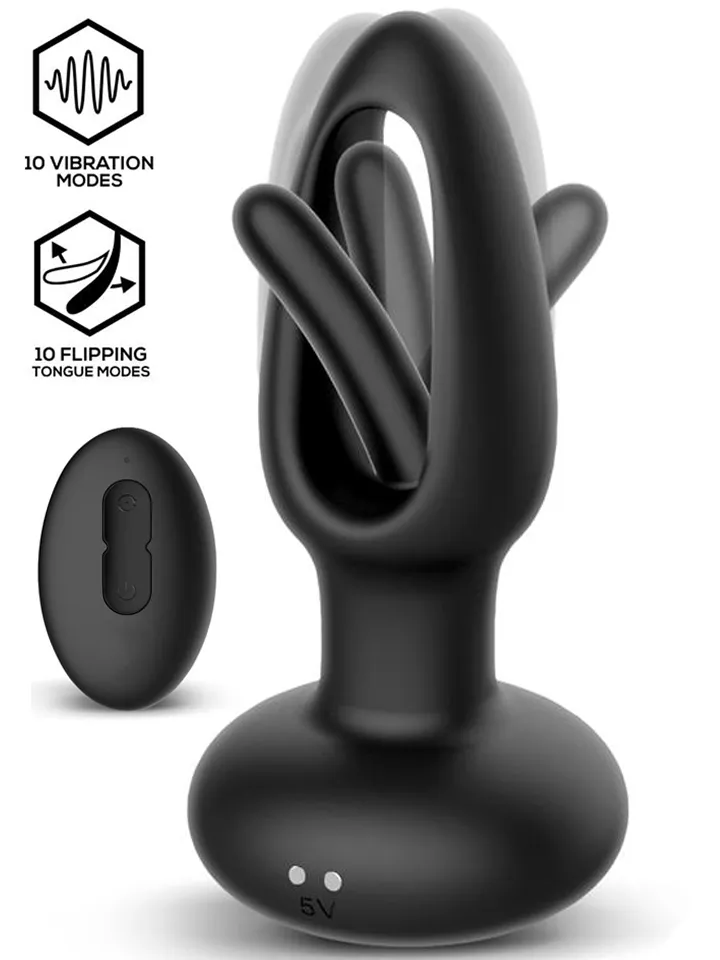 Sasha Vibrating Plug With Flipping Tongue & Remote Analplugg med vibrator | | Intimast