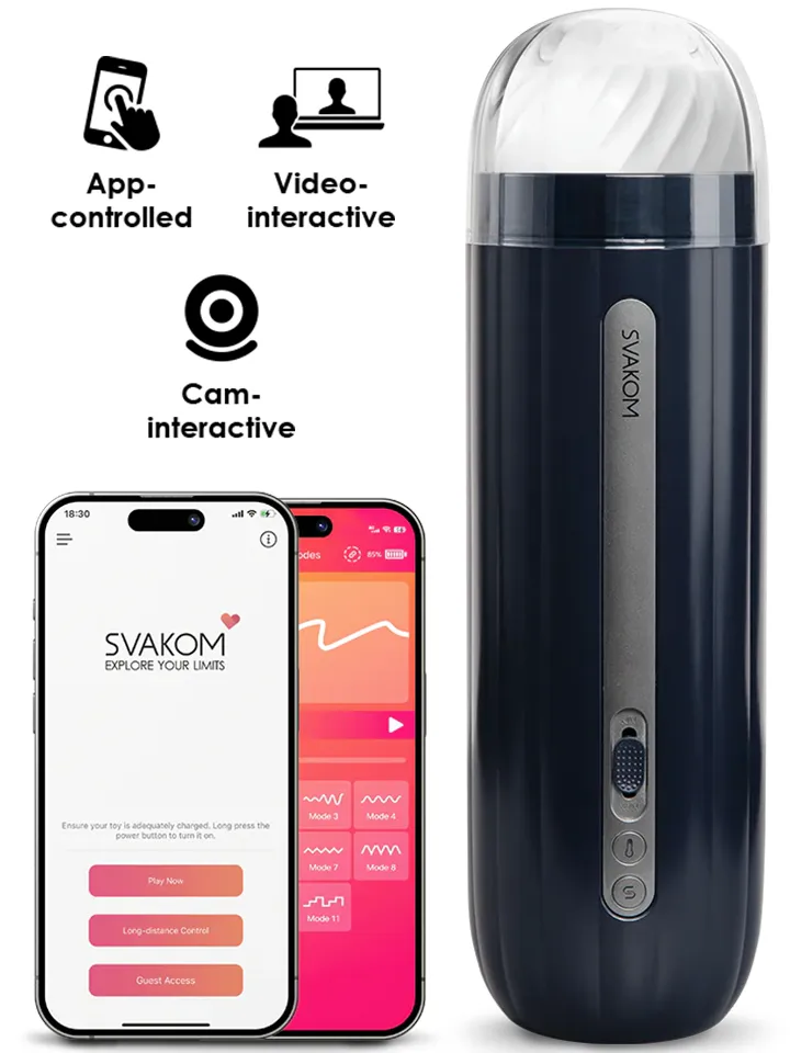 Svakom Hannes Neo App Interactive Masturbator Masturbator med motor | | Intimast