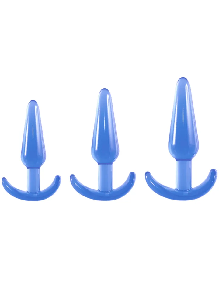Triple Tapered Plug Set Blue Analpluggar paket | | Intimast