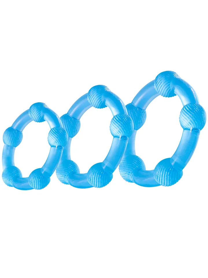 Lasting Love Ring Beaded Blue Penisringar paket | | Intimast