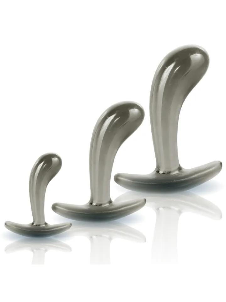 Black Axinite Anal Plug Set Smoke Analpluggar paket |  | Intimast