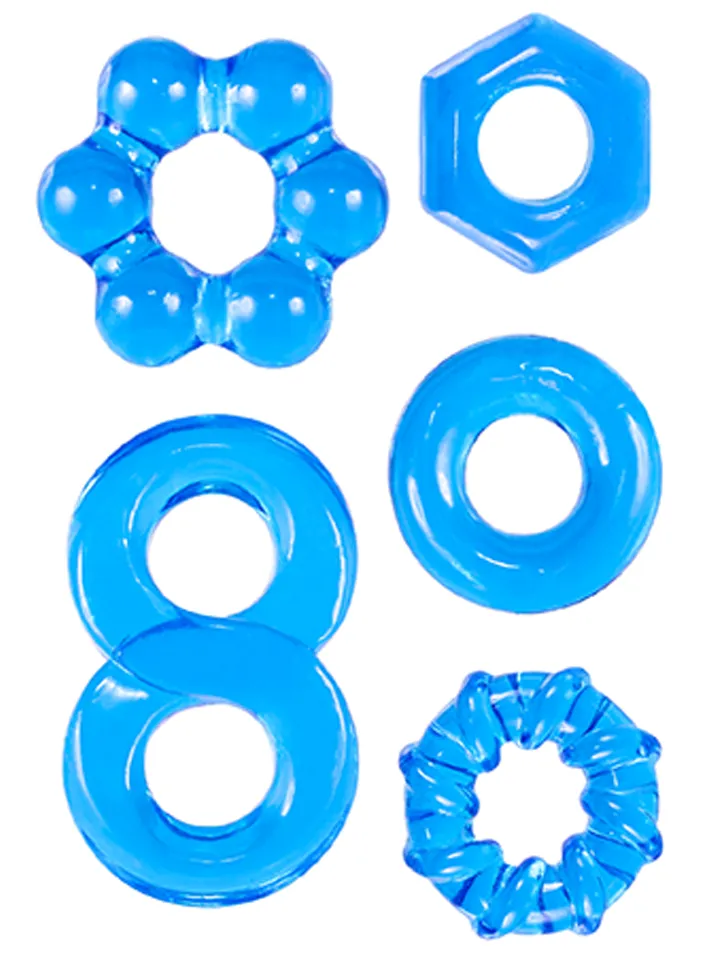 Hardcore Powerful Infinity C-Ring Set Blue Penisringar paket |  | Intimast