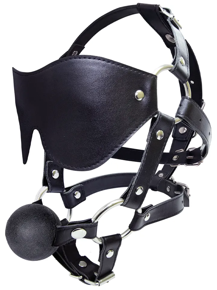 Eye Mask Harness With Ball Gag Gagball med ögonbindel |  | Intimast