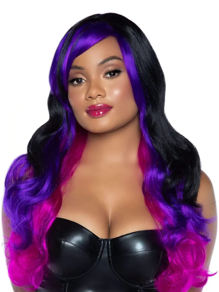 Allure Multi Color Wig Black/Purple Peruk | | Intimast