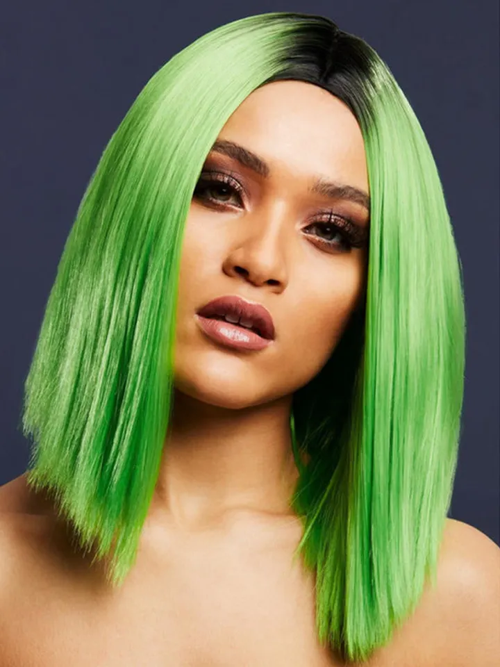 Fever Kylie Wig Two Toned Blend Lime Green Peruk |  | Intimast