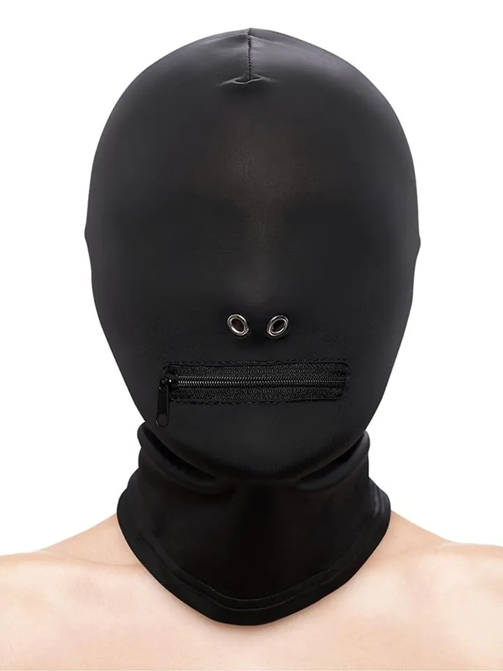 Zippered Mouth Hood Black BDSM mask | | Intimast