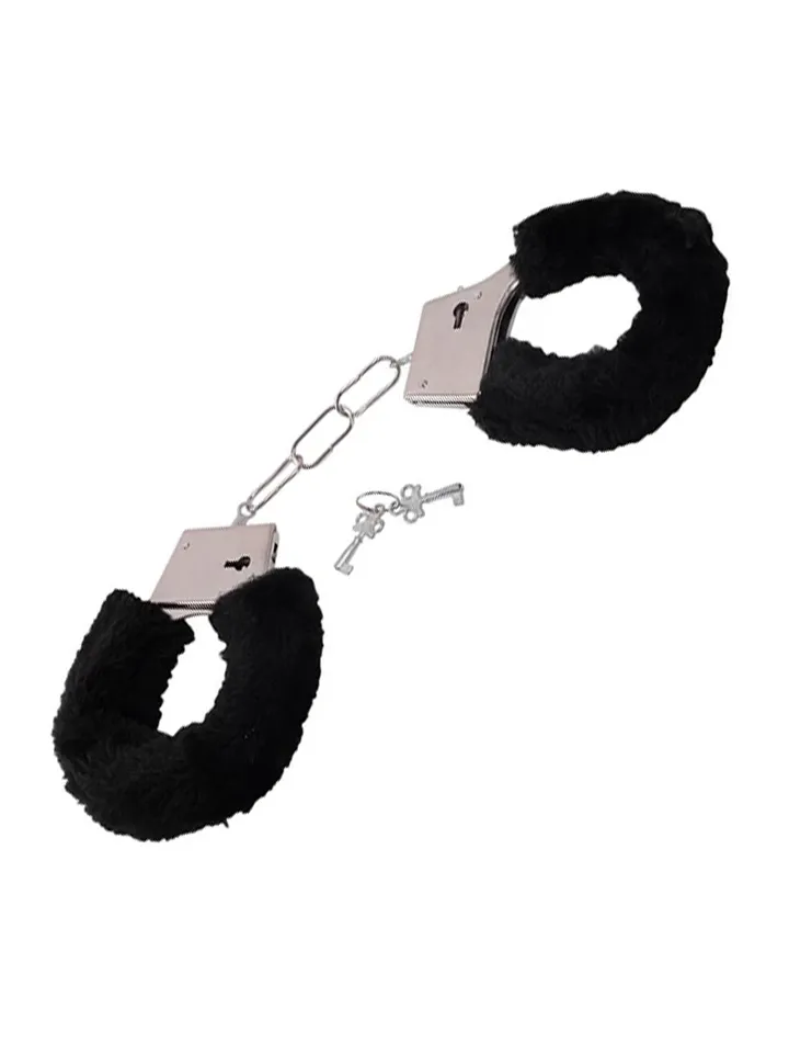 TOYZ4LOVERS Furry Handcuffs Black Handbojor med fluff |  | Intimast