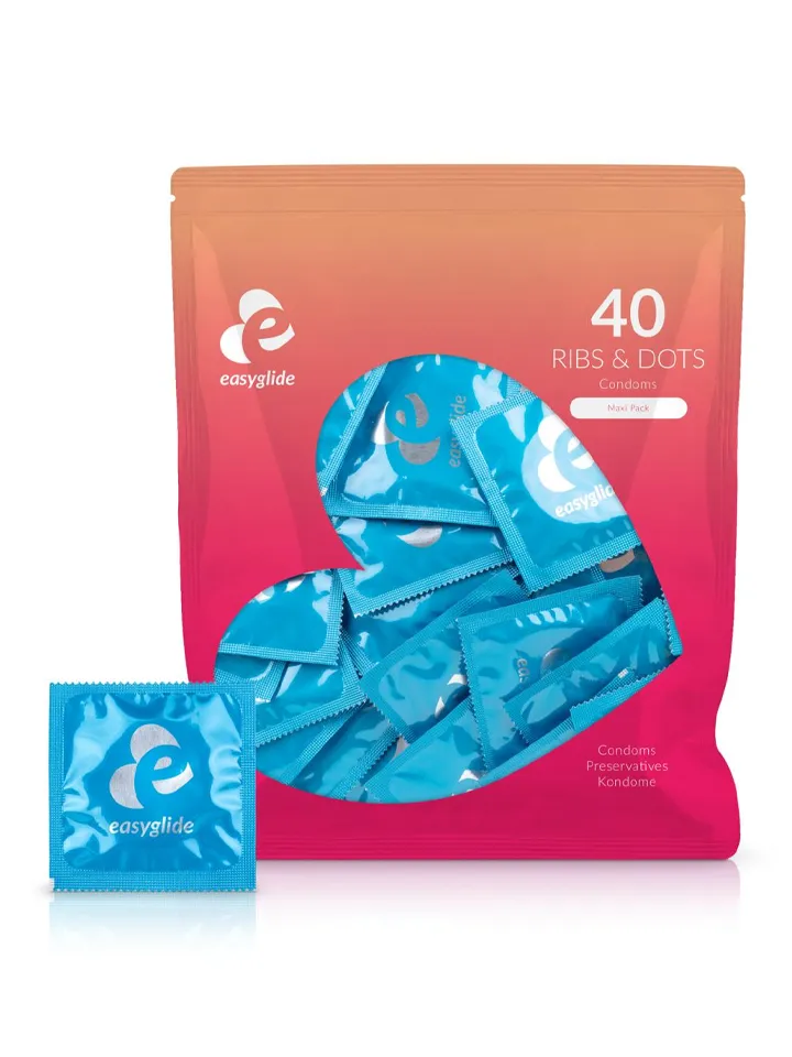 Ribs & Dots Condoms 40-pack Knottriga kondomer |  | Intimast