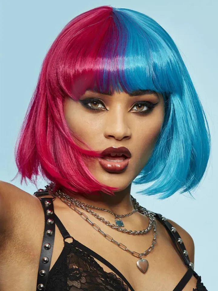 Manic Panic Red & Blue Bob Wig Peruk |  | Intimast